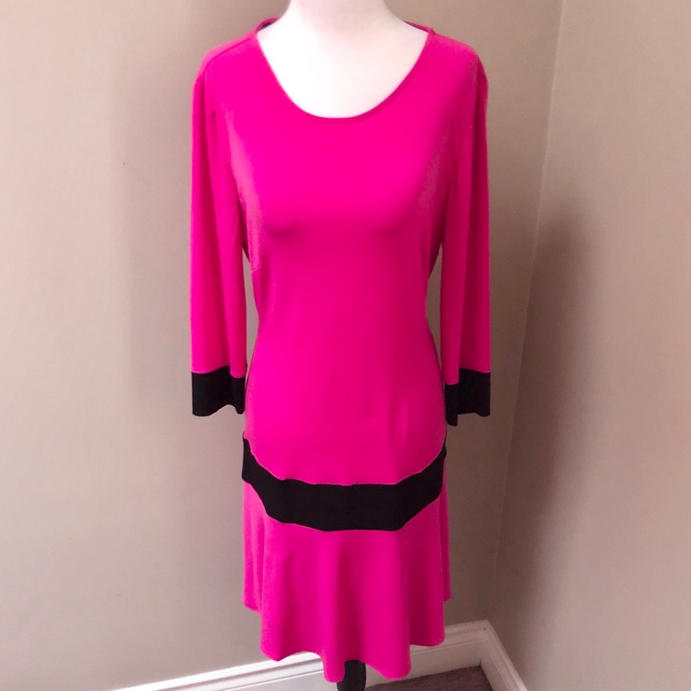 ALEX & ALEX Pink & Black Long Sleeve Dress